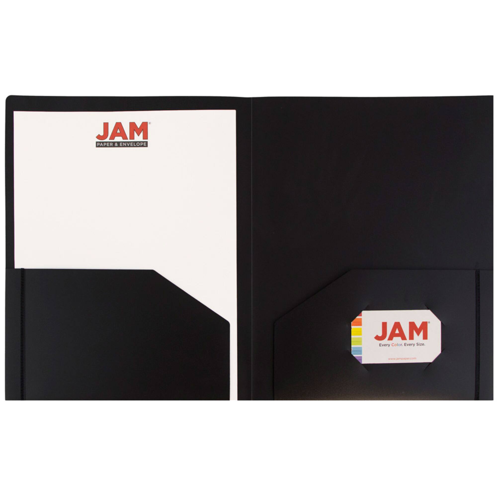 JAM Paper Heavy Duty Plastic 2-Pocket Folders
